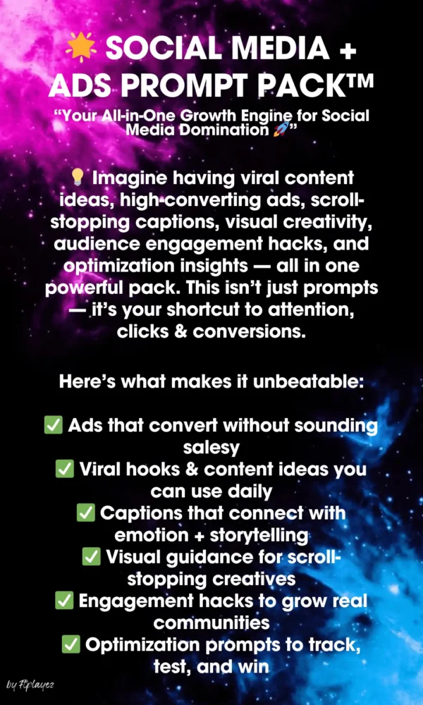 ftplayez Social Media + Ads Prompt Pack™