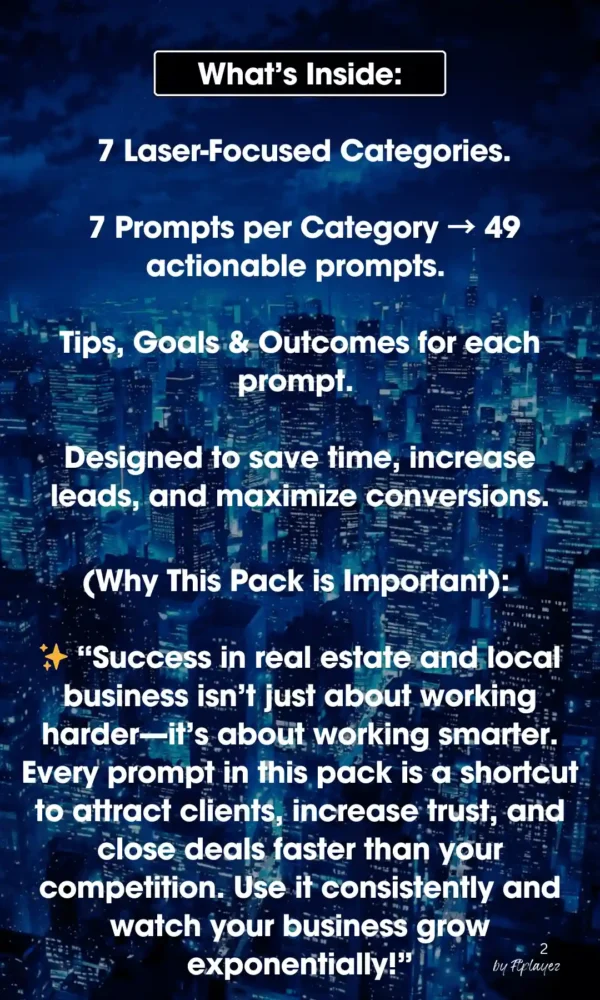 ftplayez Real Estate & Local Business Prompt Pack™