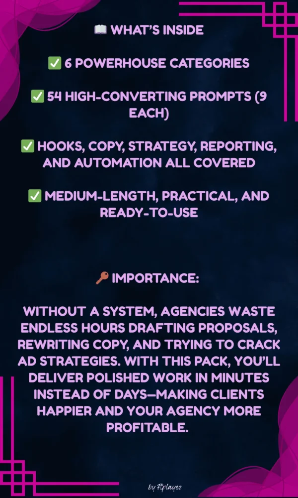 ftplayez Digital Marketing Agency Prompt Pack™