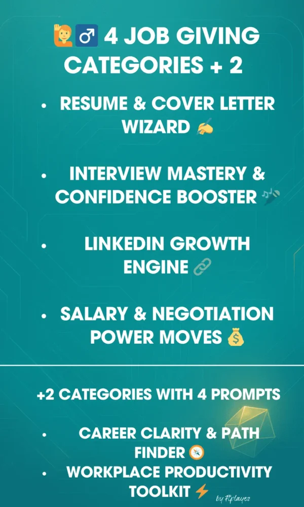 ftplayez Job & Career Booster Prompt Pack™