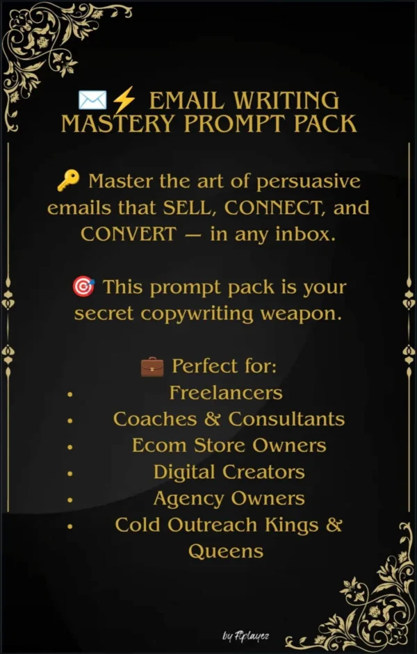ftplayez Email Writing Mastery Prompt Pack