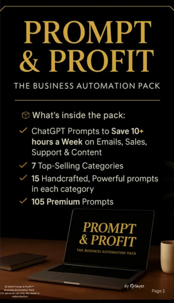 ftplayez Prompt & Profit: The Business Automation Pack