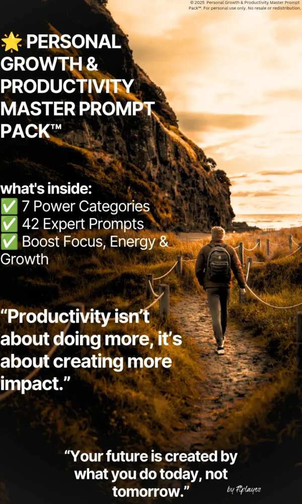 ftplayez Personal Growth & Productivity Master Prompt Pack™