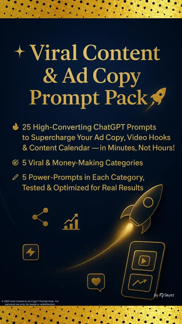 ftplayez Viral Content & Ad Copy Prompt Pack