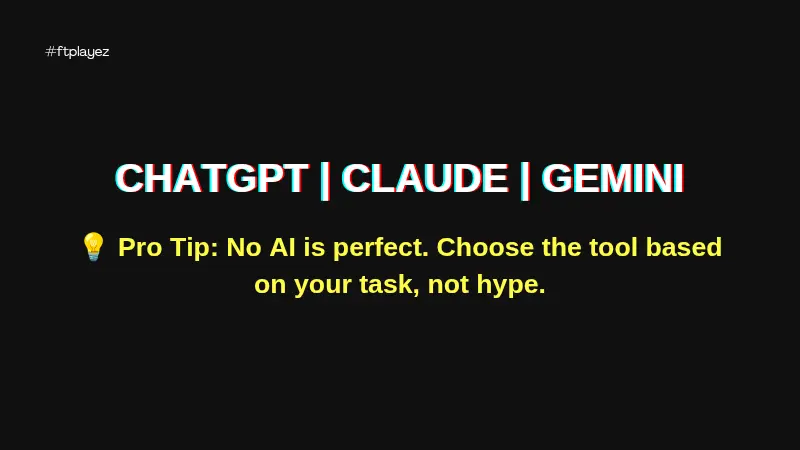 Comparison of ChatGPT, Claude, and Gemini AI models