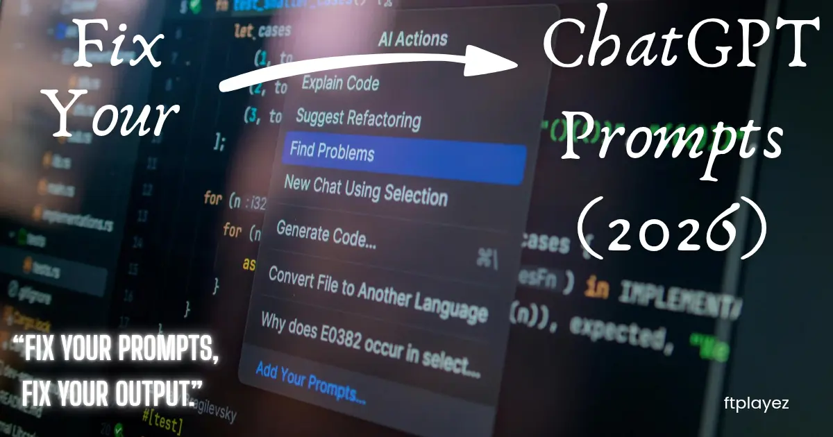 How to fix ChatGPT prompt mistakes and improve AI output step by step